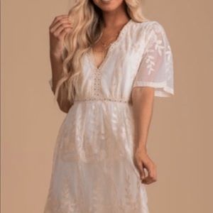 Boutique cream lace dress